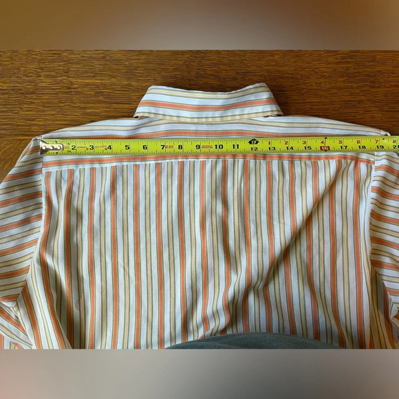 Vintage 1970s Arrow Kent Collection Men’s Button Down Striped 16-34 Drake II - Picture 10 of 16
